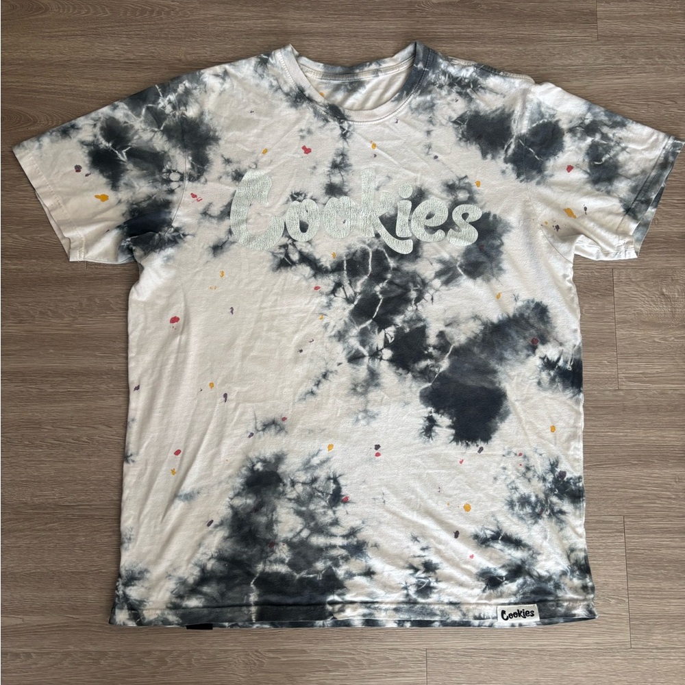 Cookies Black and White Tie-Dye Men's Shirt